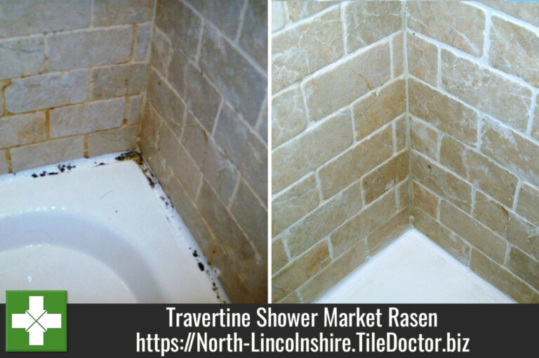Travertine Shower Tile Cleaning in Market Rasen North Lincolnshire