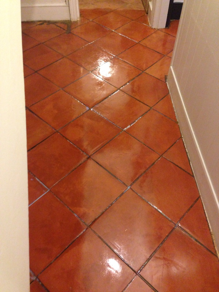 Terracotta Floor After Restoration Mablethorpe