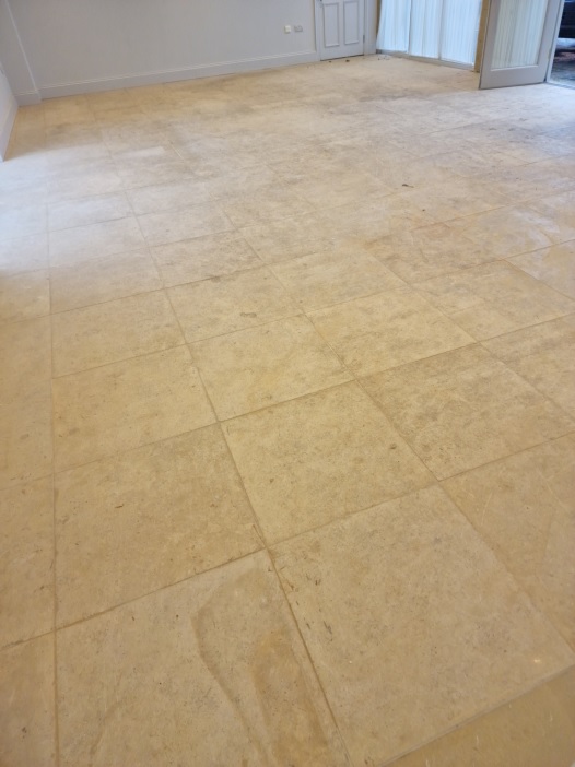 Limestone Floor Before Cleaning Doddington Hall Lincoln