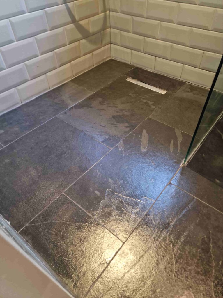 Slate Shower Floor Wragby Before Renovation