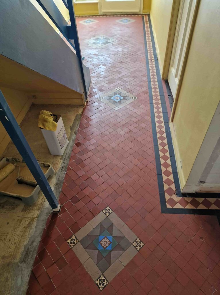 Victorian Tiled Floor After Restoration Lincoln