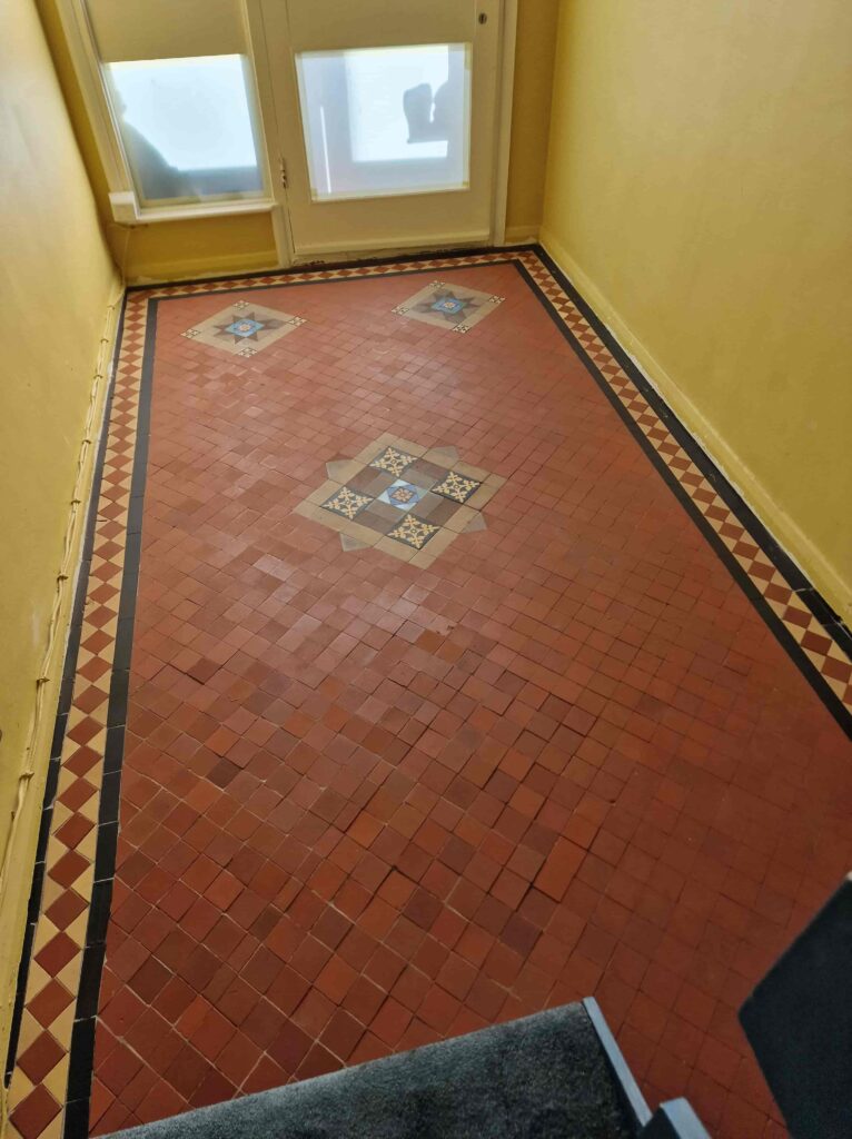 Victorian Tiled Floor After Restoration Lincoln