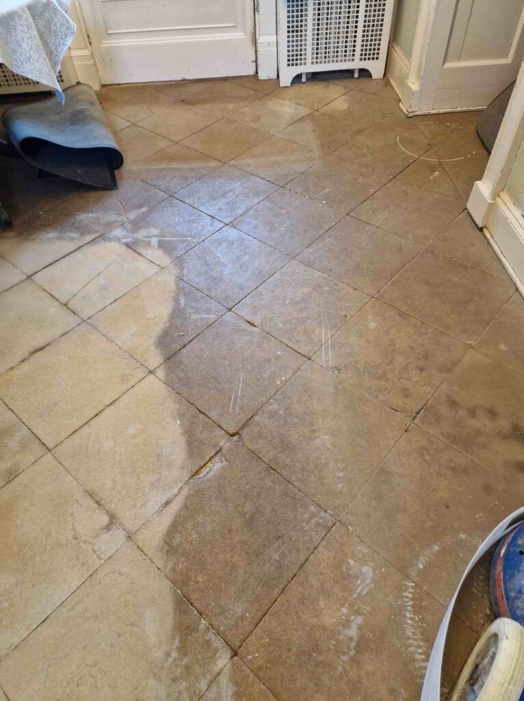 Sandstone Floor Tiles During Cleaning Gainsborough