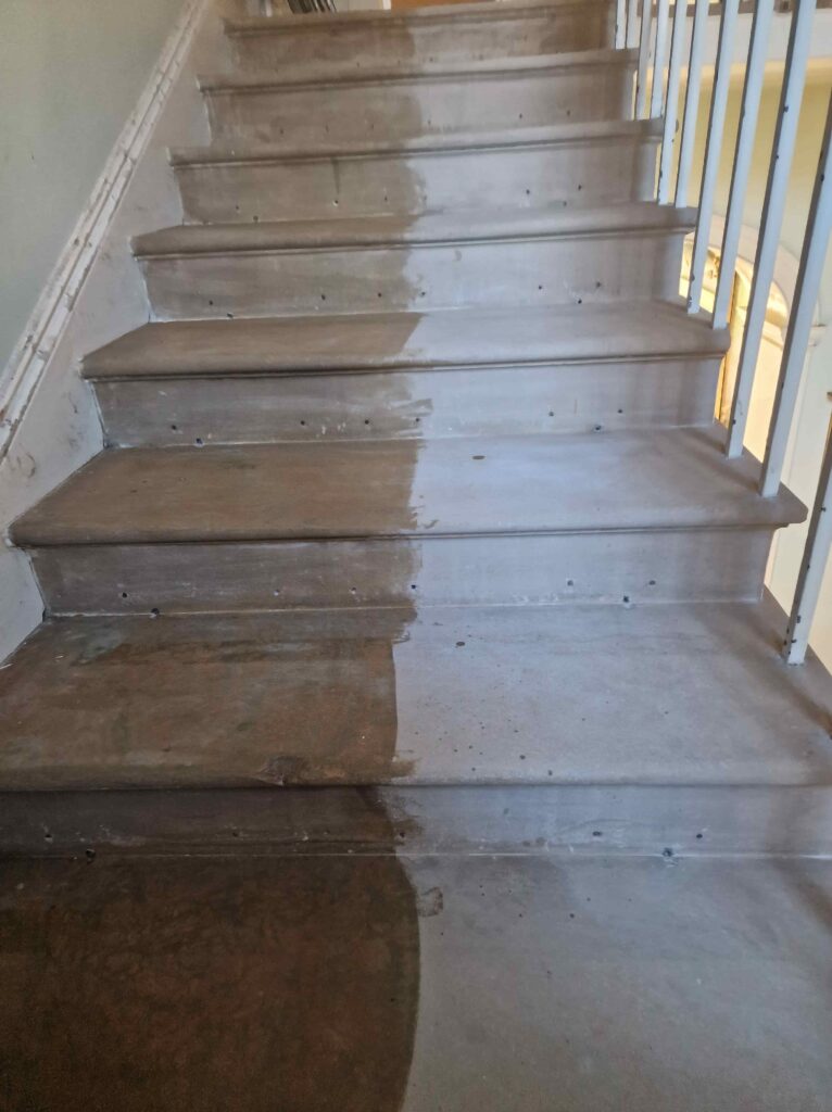 Sandstone Staircase During Cleaning Gainsborough