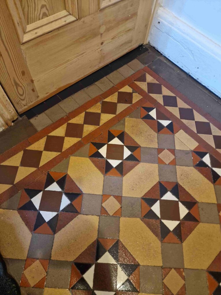 Victorian Tiled Hallway Floor After Restoration Lincoln