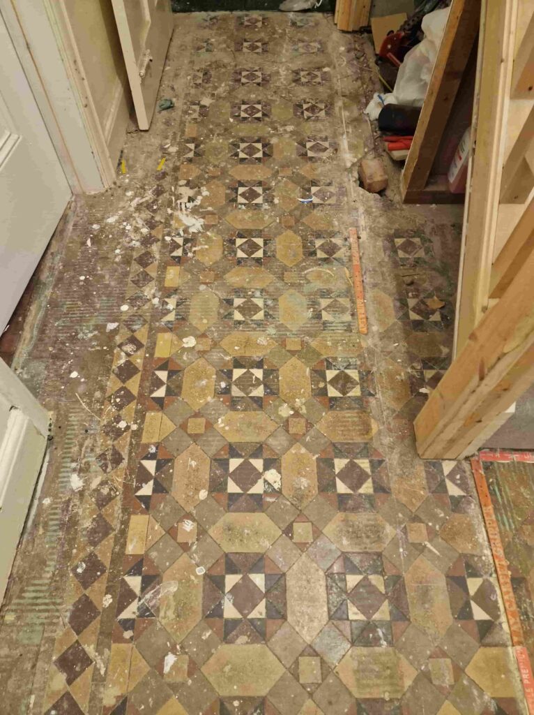 Victorian Tiled Hallway Floor Before Renovation Lincoln