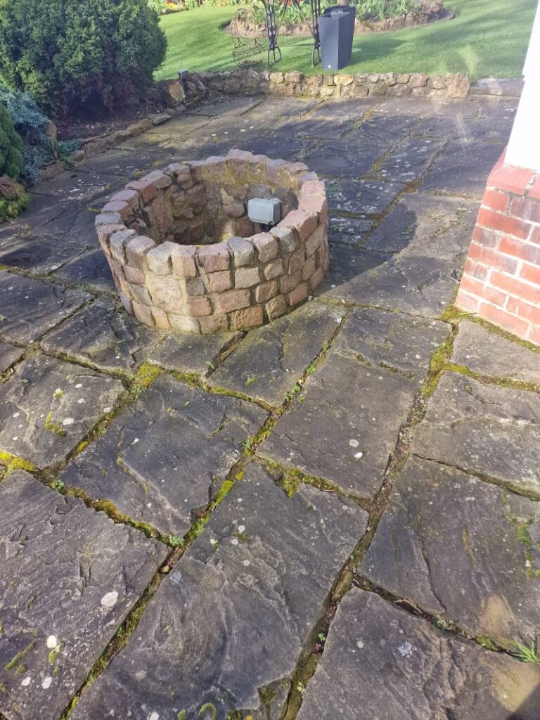 Sandstone Patio Before Cleaning Caistor